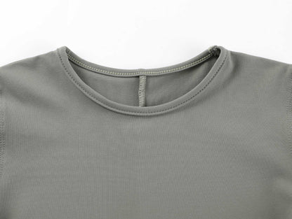 Spot Tankair Sexy Skin-Friendly Nude Elastic Tight Fitness Right Shoulder Small Flying Sleeve T-Shirt Sports Quick-Drying Top