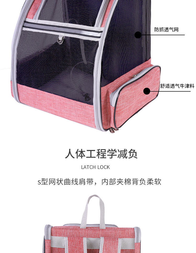 Cat Carrier for Spring and Summer, Large Capacity Pet Carrier for Carrying on the Back, Portable Handbag, Foldable Dog Carrier, Breathable for Dogs