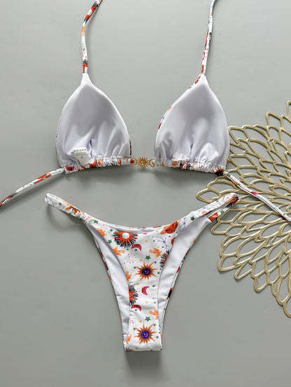 2025 European and American New Cross-Border Amazon Split Bikini Sexy Brazilian Bikini Export Beach Swimsuit