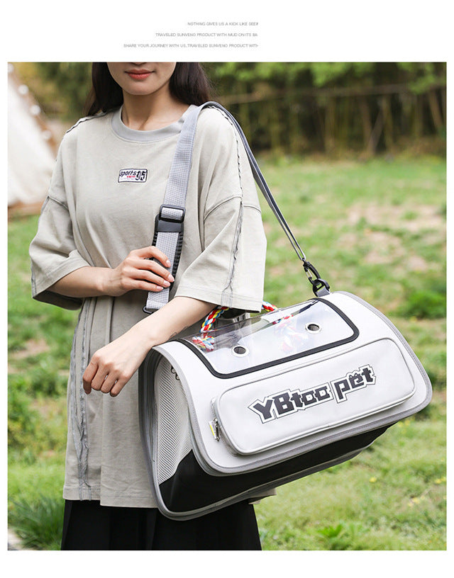 Portable Cat Bag for Outings, Portable Cross-Body Large-Capacity Bag for Cats, Ventilated, Breathable, Anti-Stress Dog Extra Large Pet Bag
