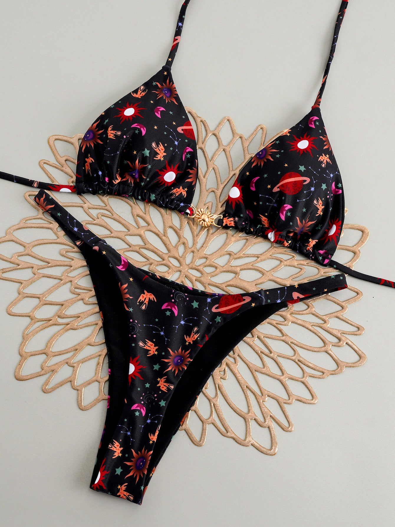 2025 European and American New Cross-Border Amazon Split Bikini Sexy Brazilian Bikini Export Beach Swimsuit