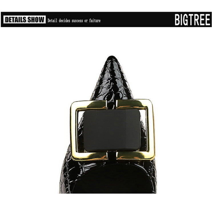 BIGTREE Shoes Women 10 Cm Metal Belt Buckle Ladies Pumps Women Luxury Banquet Shoes Stilettos High Heels Women Sexy Party Shoes