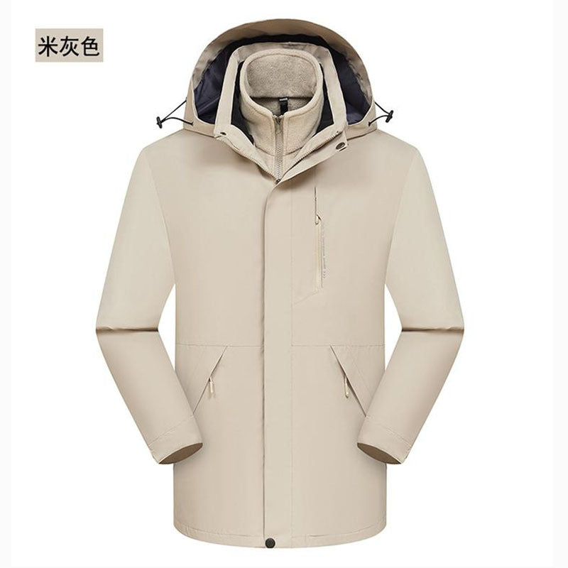 Removable Waterproof Super Fleece Jacket Outdoor Cold-proof Jacket Work Clothes Printing LOGO Group Clothes Embroidery
