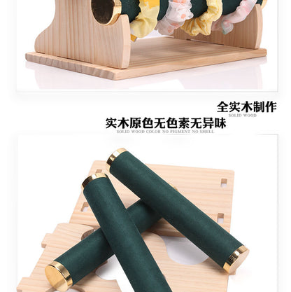 Solid Wood Gold Bracelet Bracelet Display Stand Watch Head Flower Hair Band Necklace Jewelry Storage Rack Live Broadcast Display Props