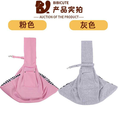 in stock new polyester pet diagonal bag with pocket capacity of 15kg inside out diagonal dog cat bag