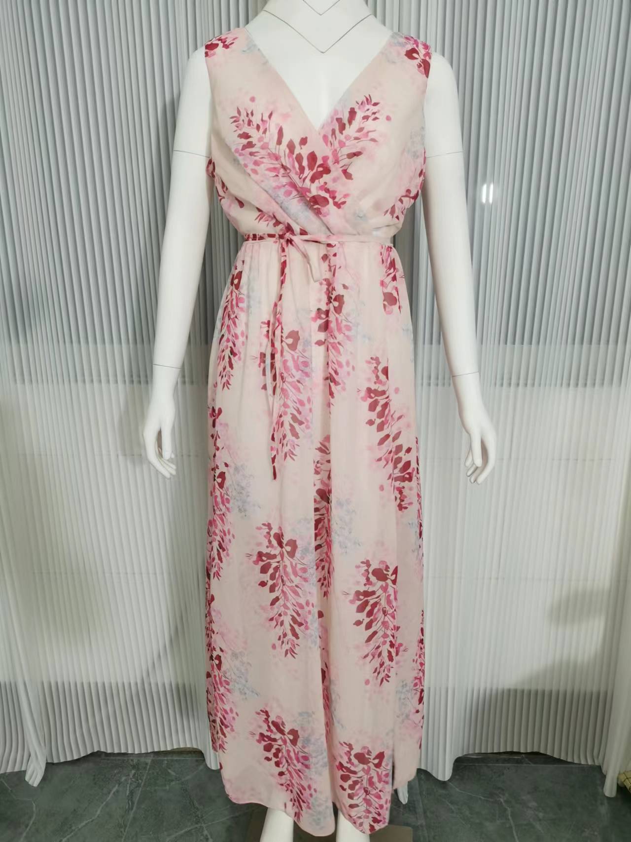 Dress Summer 2023 New Independent Station Wish Amazon Chiffon Print Strap Skirt Foreign Trade Women's Skirt