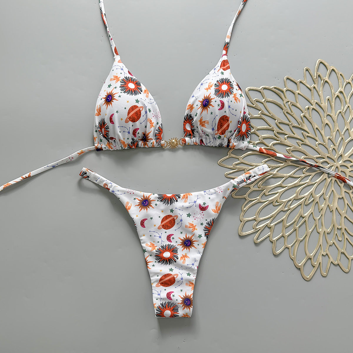 2025 European and American New Cross-Border Amazon Split Bikini Sexy Brazilian Bikini Export Beach Swimsuit