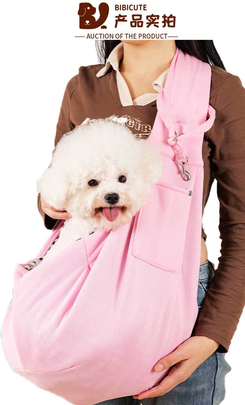 in stock new polyester pet diagonal bag with pocket capacity of 15kg inside out diagonal dog cat bag