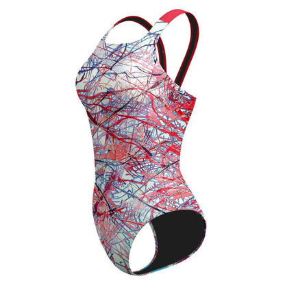 2025 new European and American one-piece bikini cross-border digital printed swimsuit AliExpress tight racing swimsuit for women