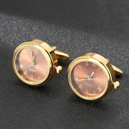 Men's Cufflinks Watch Functional Cuffnails Forumwear Gift Green Gold Dress Shirt Accessories Stainless Steel Material