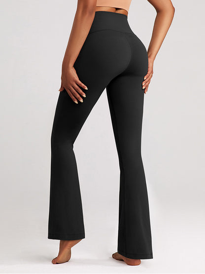 in stock High Waist Micro Yoga Pants Slimming Hip-lifting Dance Pilates Tight Pants Quick-drying Sports Fitness Horned Pants