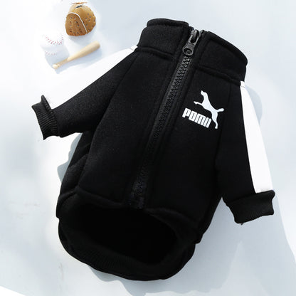Manufacturer Customizes Pet Clothes for Autumn and Winter, Warm Trendy Brand Sweatshirts with Letters for Dogs and Cats, Small, Medium and Large Dog Supplies