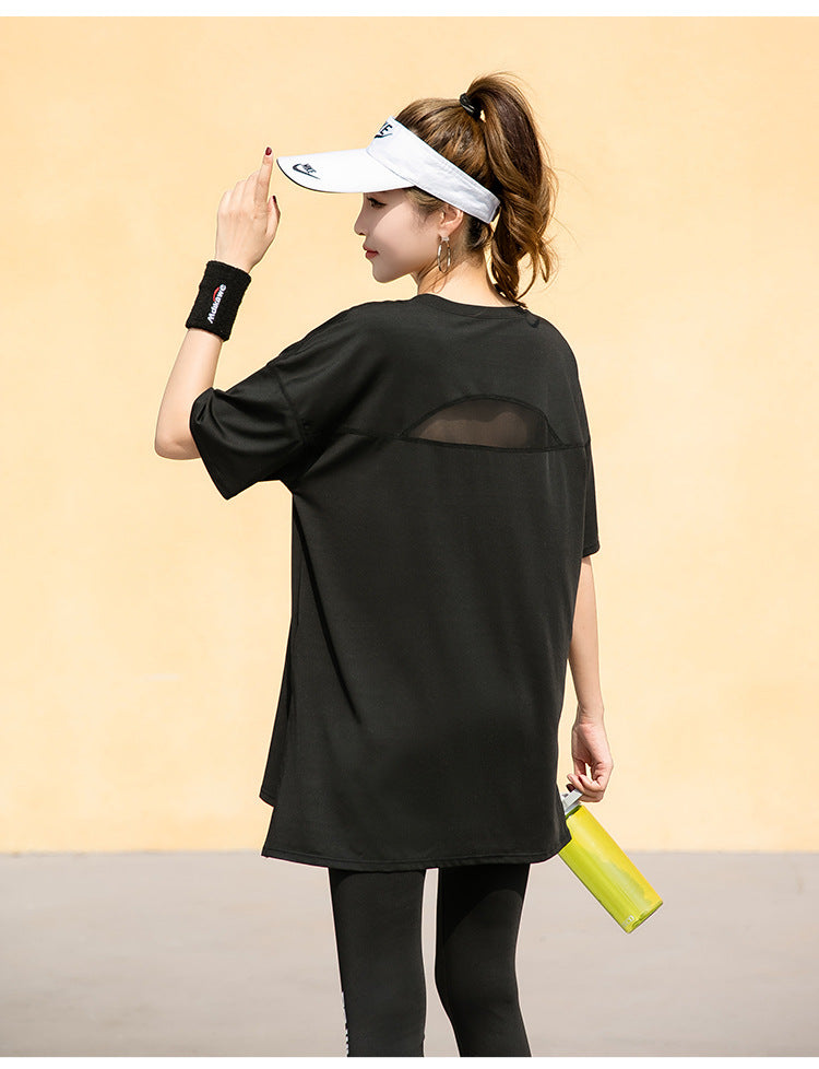 Sports suit Women's Yoga Fitness Clothes Running Gym Summer Breathable plus size chubby girl Belly Covering Slim Loose