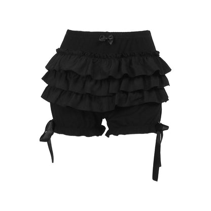 AltGoth Mall Goth Hotsweet Shorts Women Aesthetic Y2k E-girl Cute Sweet Fairycore Grunge Lace Bow Patchwork High Waist Shorts