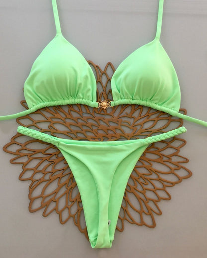 2025 European and American New Cross-Border Amazon Split Bikini Sexy Brazilian Bikini Export Beach Swimsuit