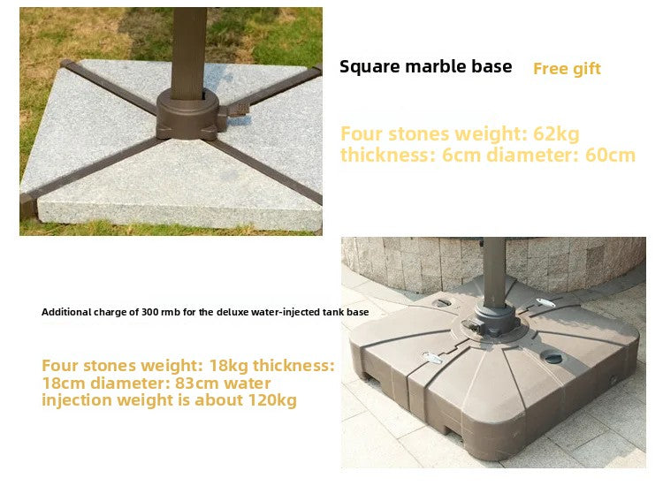 Outdoor Parasol 3m Roman Umbrella Beach Pool Sun Umbrella Courtyard Balcony Guard Pavilion Umbrella Garden Terrace Large Umbrell