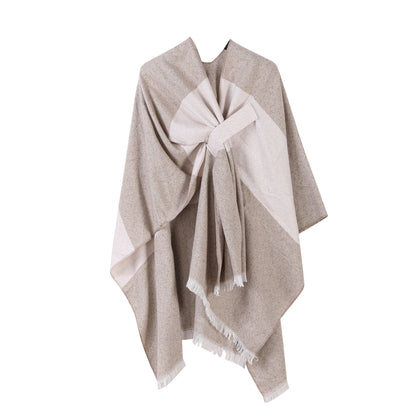 Jiangnan Watertown Knitted Shawl High-end Ethnic Style Cloak Western Sichuan Yunnan Travel Wear Imitation Cashmere Cape Women