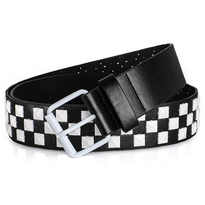 1Pc Fashionable Unisex Rivet Belt Punk HipHop Rock Y2K Style Dopamine Color Handsome Street Casual Daily Wear Belt,For Men Women