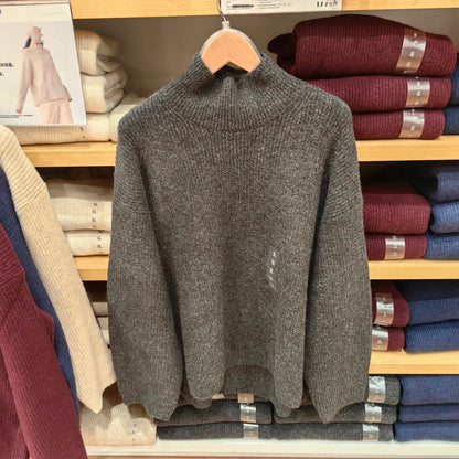 2024 New Women's Clothing Shufulei Turtleneck Knitted Sweater Loose All-match Long Sleeve Sweater Soft Waxy Sweater SY469430