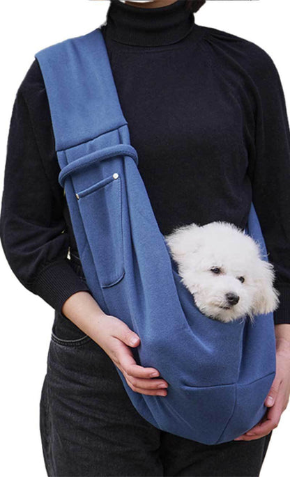 in stock new polyester pet diagonal bag with pocket capacity of 15kg inside out diagonal dog cat bag