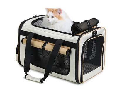 Foldable, Breathable and Lightweight Cat Bag for Carrying Pets When Traveling, Handbag for Pets, Car Bag for Cats