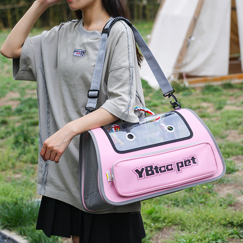 Portable Cat Bag for Outings, Portable Cross-Body Large-Capacity Bag for Cats, Ventilated, Breathable, Anti-Stress Dog Extra Large Pet Bag