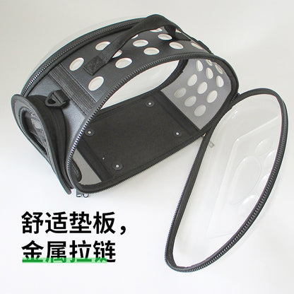 Cross-Border Direct Supply Amazon Pet Bag Portable Transparent Cat and Dog Backpack Foldable Breathable Portable Cat Bag