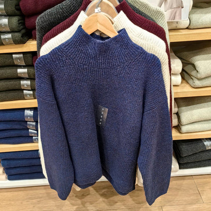 2024 New Women's Clothing Shufulei Turtleneck Knitted Sweater Loose All-match Long Sleeve Sweater Soft Waxy Sweater SY469430