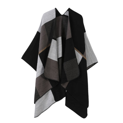 Jiangnan Watertown Knitted Shawl High-end Ethnic Style Cloak Western Sichuan Yunnan Travel Wear Imitation Cashmere Cape Women