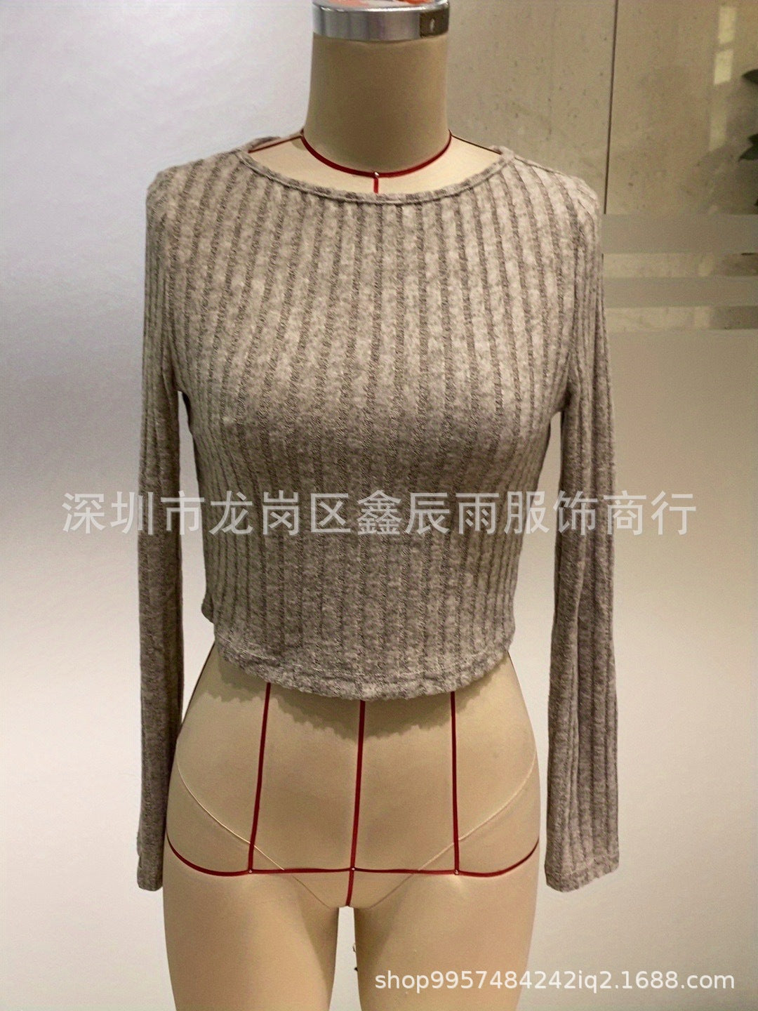 In-Stock New Model Factory Direct Sale 2025 Autumn and Winter European and American Women's Clothing Tight-Fitting Ribbed Long-Sleeve Casual Knit Set
