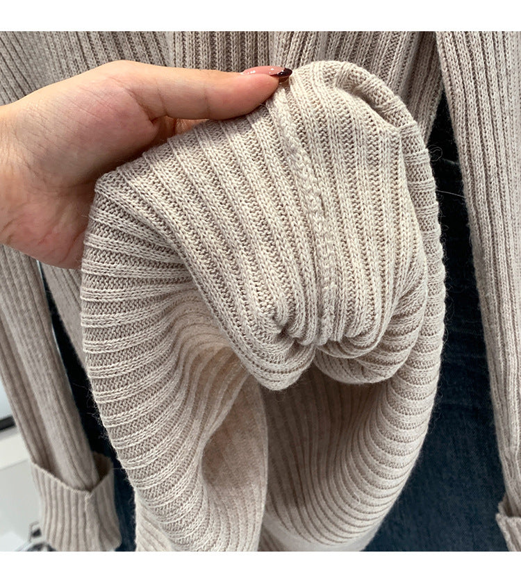 2024 Half-high Collar Western-style High-end Knitted Base Shirt Women's Autumn and Winter Unique and Beautiful Inner Slim-fit Small Top