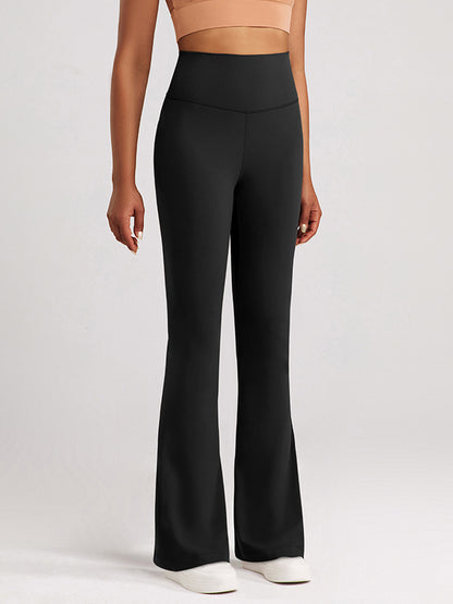 in stock High Waist Micro Yoga Pants Slimming Hip-lifting Dance Pilates Tight Pants Quick-drying Sports Fitness Horned Pants