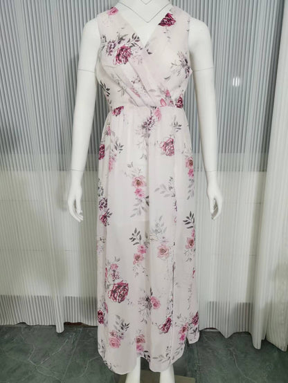 Dress Summer 2023 New Independent Station Wish Amazon Chiffon Print Strap Skirt Foreign Trade Women's Skirt
