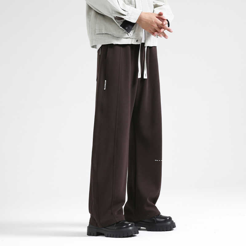 Fall/Winter Machete Pants Men's New Fashionable Brand Loose Wide-leg Sports Pants Sweatshirt Pants Dipper Straight Pants fleece-lined Casual Pants
