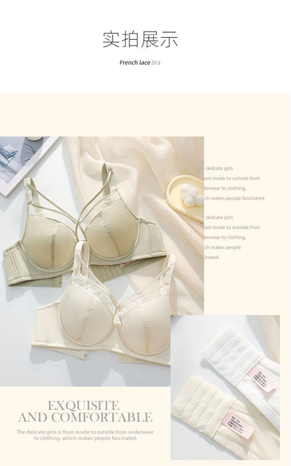 Ultra-thin Large Chest Shiny Red Underwear Women's Sexy Anti-sagging Paramilis Benmingnian Wedding Bride Bra