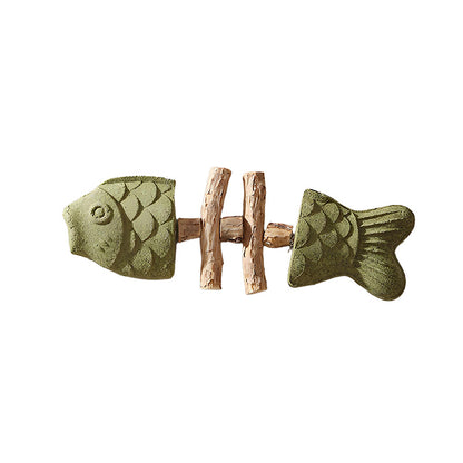 Cat Toy Fish Simulation Mint Self-Entertainment Boredom Relief Chew-Resistant Teasing Cat Stick Kitten Pet Supplies