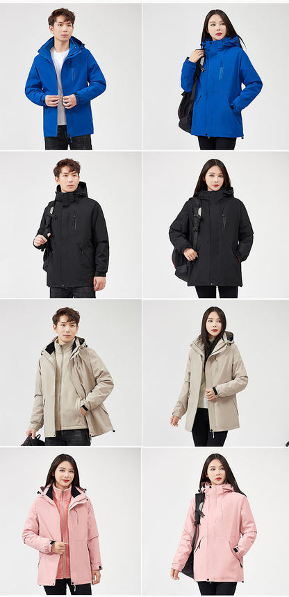Removable Waterproof Super Fleece Jacket Outdoor Cold-proof Jacket Work Clothes Printing LOGO Group Clothes Embroidery