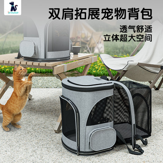 Cross-border Cat Bag Outgoing Portable Pet Bag Large Capacity Pet Space Capsule Cat and Dog Box Shoulder Cat Outgoing Bag