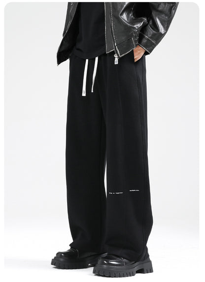 Fall/Winter Machete Pants Men's New Fashionable Brand Loose Wide-leg Sports Pants Sweatshirt Pants Dipper Straight Pants fleece-lined Casual Pants