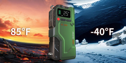 6000A Jump Starter With Air Compressor, 5 In 1 Function Jump Box 150PSl JumpStarter Battery Pack With Digital Tire Inflator,