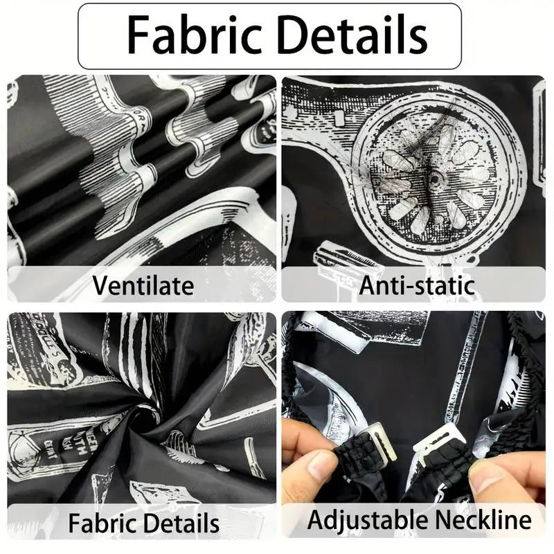 Professional Hair Cutting Apron Salon Barber Cape Hair Cutting Waterproof Cloth Hair Cutting Apron Barber Accessories C0027A