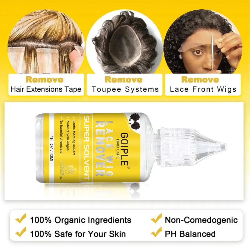 Wig Care Solution Spray for Synthetic Hair with Wig Shampoo Smooth Conditioner Wax Stick Lace Wig Adhesive Remover Styling Tools