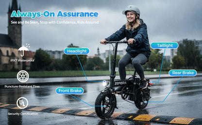 500W Electric Bike Adult 25MPH 48V17.5Ah Removable Battery,14 Inch Sports Folding Electric Bicycle,EBike Shipped locally