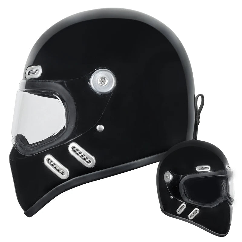 Carbon Fibre Motorcycle Helmet Full Face Retro Motorbike Helmet Men Women Cascos Para Moto Capacete Casco Moto For Harley DOT