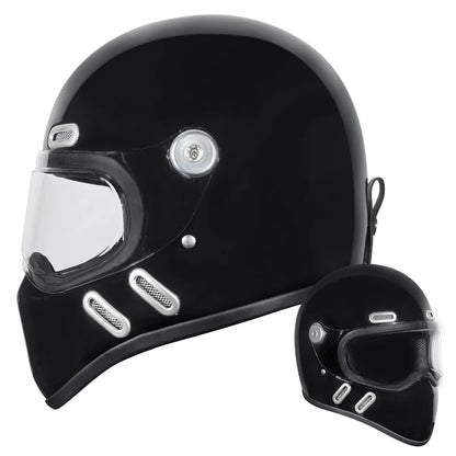 Carbon Fibre Motorcycle Helmet Full Face Retro Motorbike Helmet Men Women Cascos Para Moto Capacete Casco Moto For Harley DOT