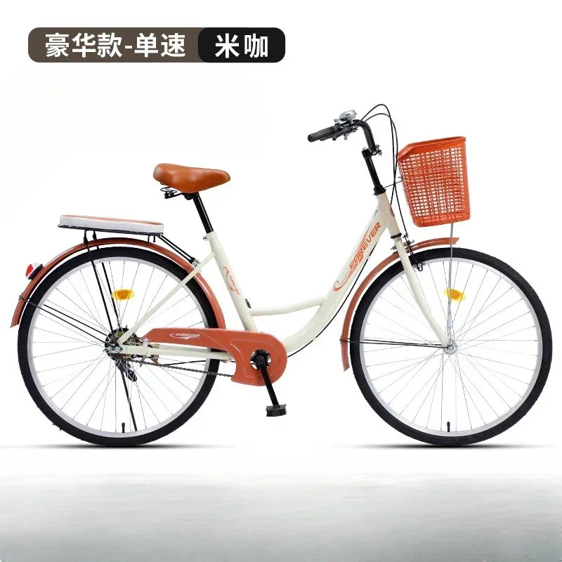 Cycling City 24/26 inch men's and women's bicycles light commuting ladies' student bikes leisure bicycles 2023