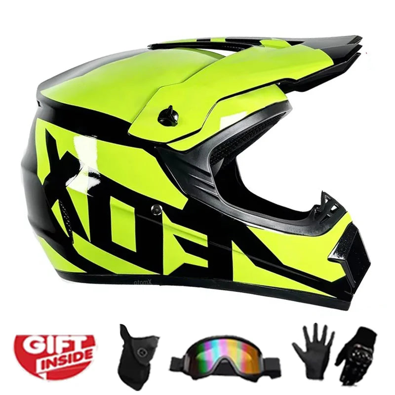 Kids' Multi-Sport Safety Helmet - DOT Certified for Dirt Bikes, DH Mountain Cycling, ATV & Kart Racing