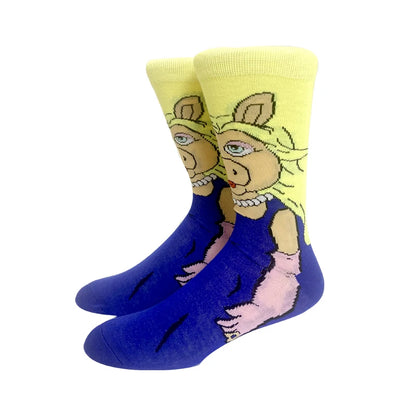 2023 New Anime Women Men Socks Long Socks Men‘s Knee-High Cosplay Sock Adult Personality Hip Hop Harajuku Long Funny Socks 36-45