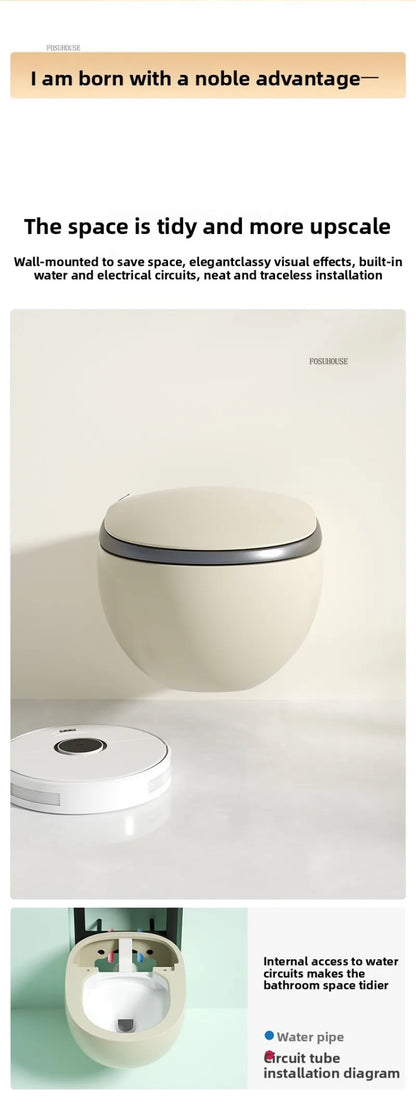 A50 Automatic Color and Black Smart Toilet for Bathroom Fixture Home Wall-mounted Wc Toilets with Tank Automatic Flip