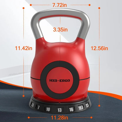 Adjustable Kettlebell Weight Set-Quickly Adjusts Weights Comfortable Grip Ergonomic Kettlebell Sets For Home Gym